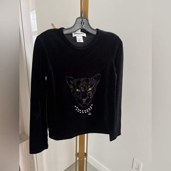 Sonya Rykiel Vintage Tiger Velvet Top - Picture 7 of 17